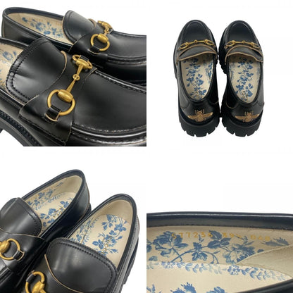 Gucci Horsebit Leather Platform Loafers Sneakers Black — view 7