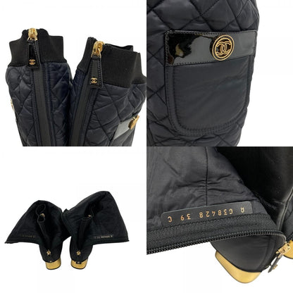 Chanel 2-Way CC Logo Quilted Boots Black — view 7