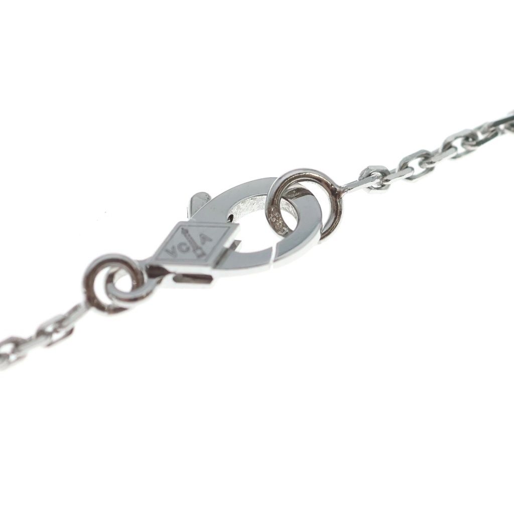 Van Cleef & Arpels Vintage Alhambra Chalcedony Pendant Chain White — view 4