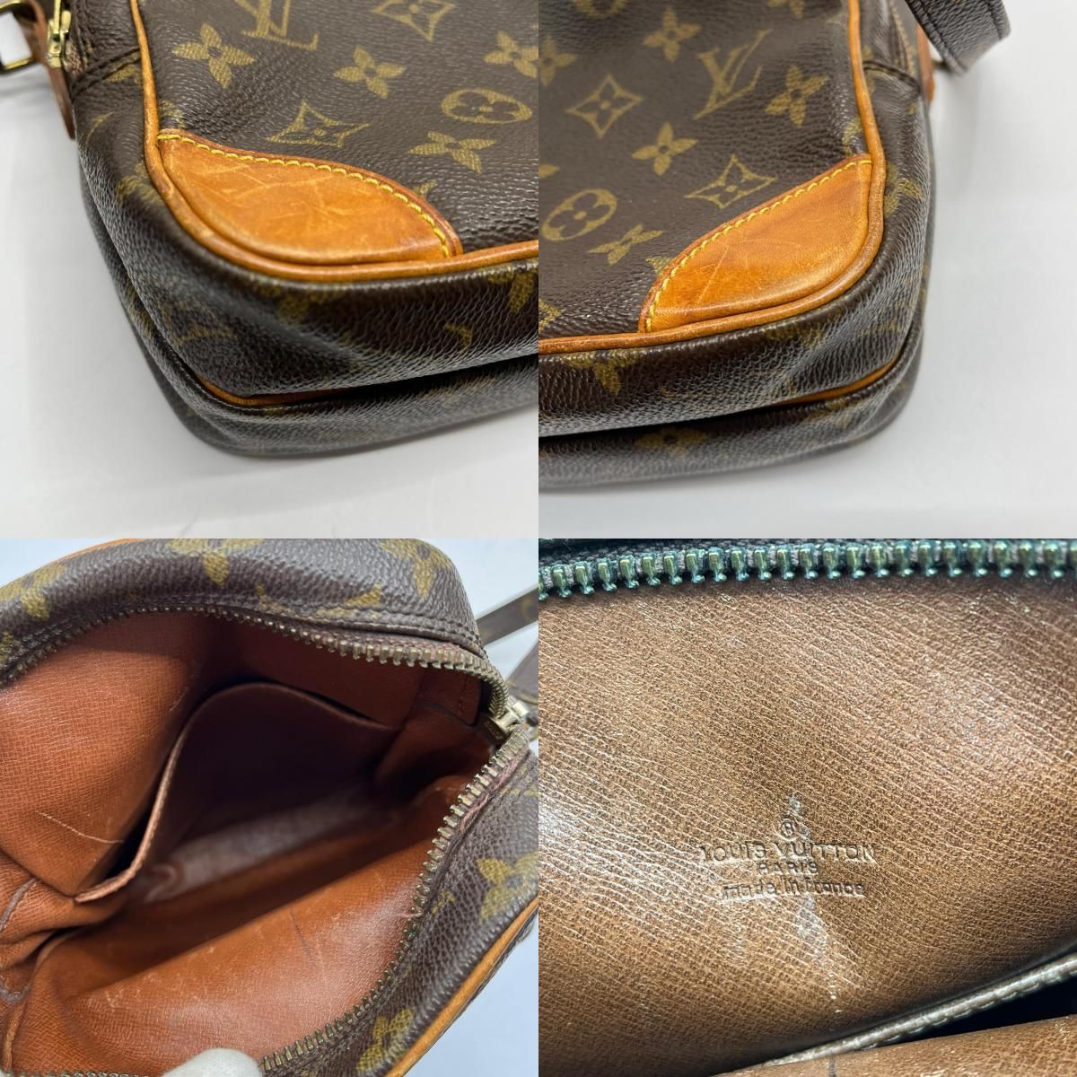 Louis Vuitton Shoulder Bag Amazon Monogram Zipper Tear Brown — view 7