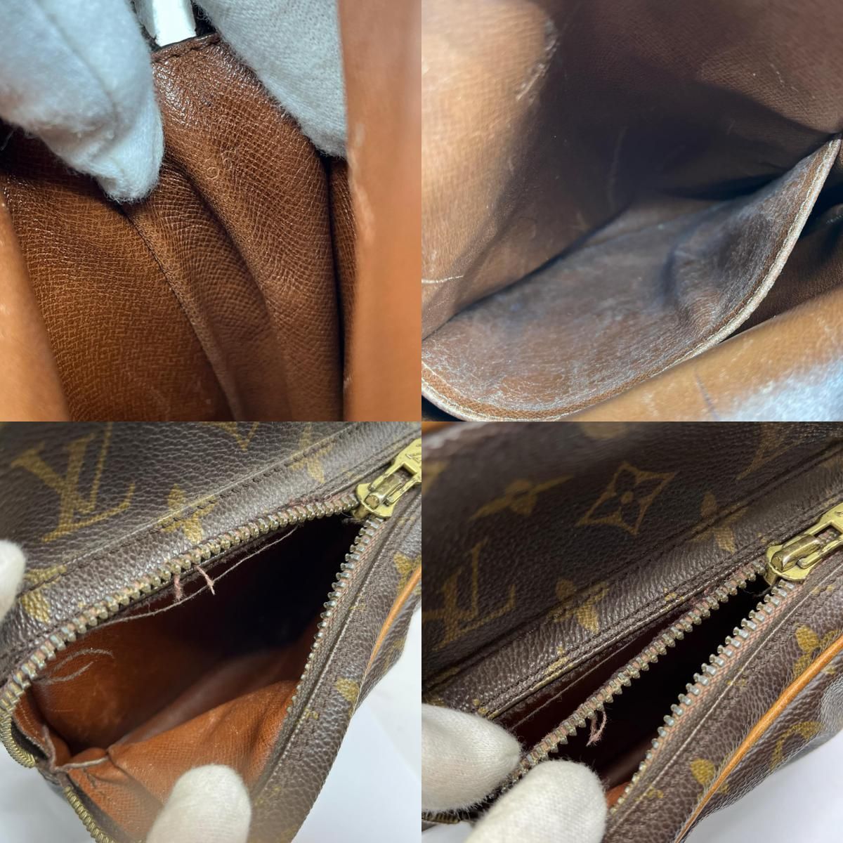 Louis Vuitton Shoulder Bag Amazon Monogram Zipper Tear Brown — view 8