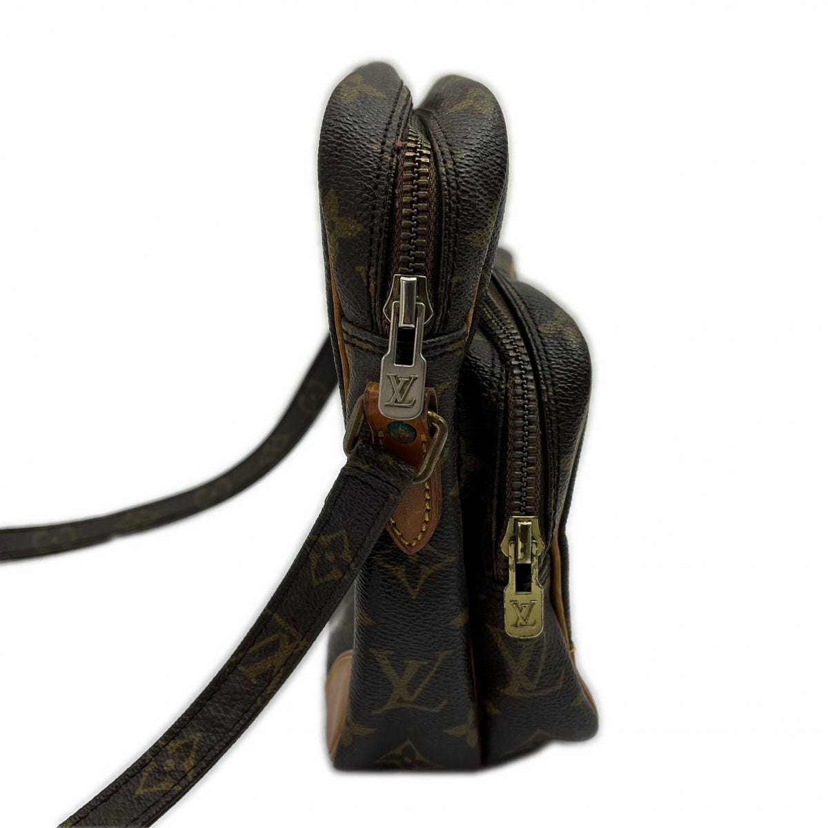 Louis Vuitton Shoulder Bag Amazon Monogram Zipper Tear Brown — view 4