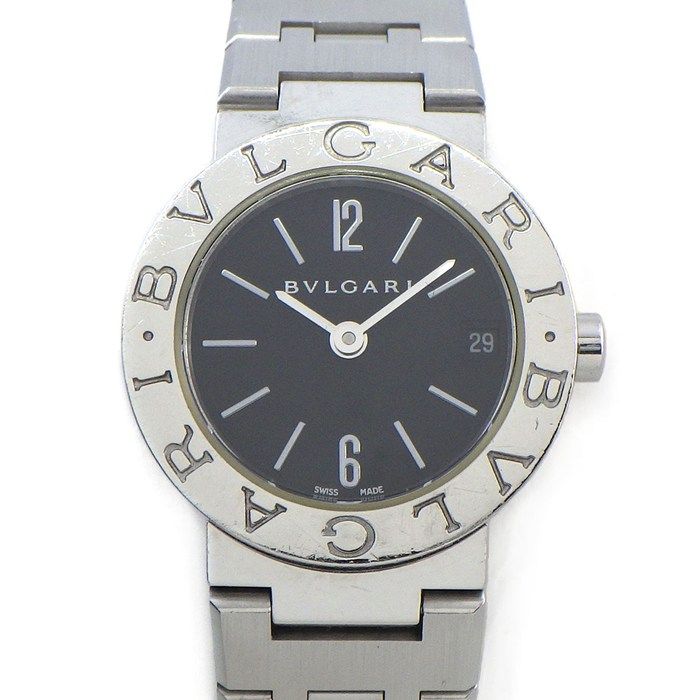 Bvlgari Watch Date Black Dial SS Quartz Analog