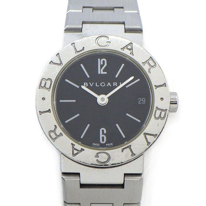 Bvlgari Watch Date Black Dial SS Quartz Analog