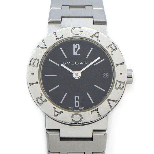 Bvlgari Watch Date Black Dial SS Quartz Analog