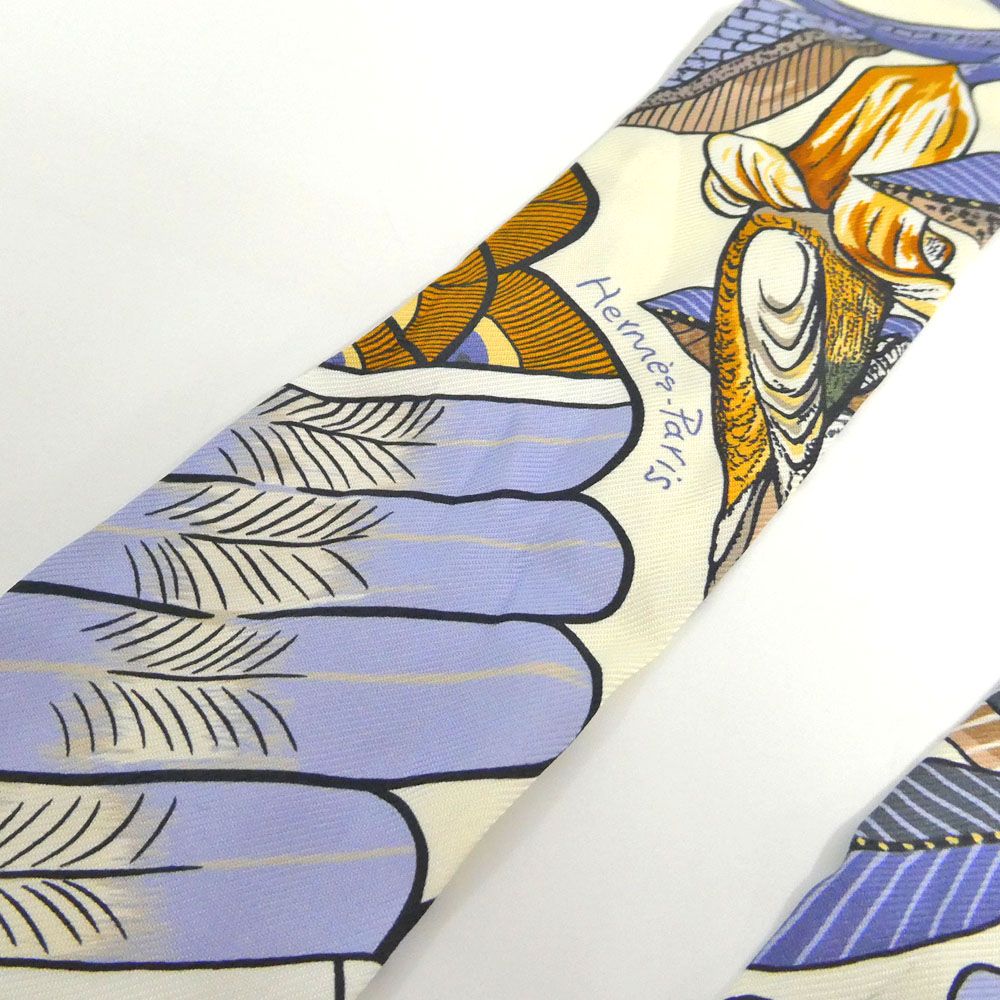 Hermes Twilly Tree Of Song Cream Bird Pattern — view 5