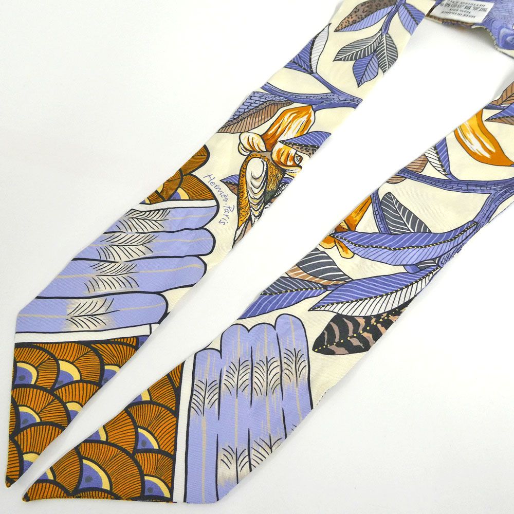 Hermes Twilly Tree Of Song Cream Bird Pattern — view 2
