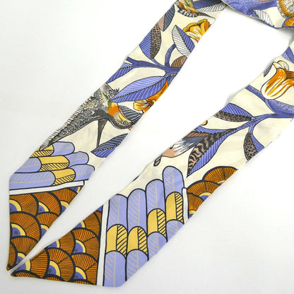 Hermes Twilly Tree Of Song Cream Bird Pattern — view 3