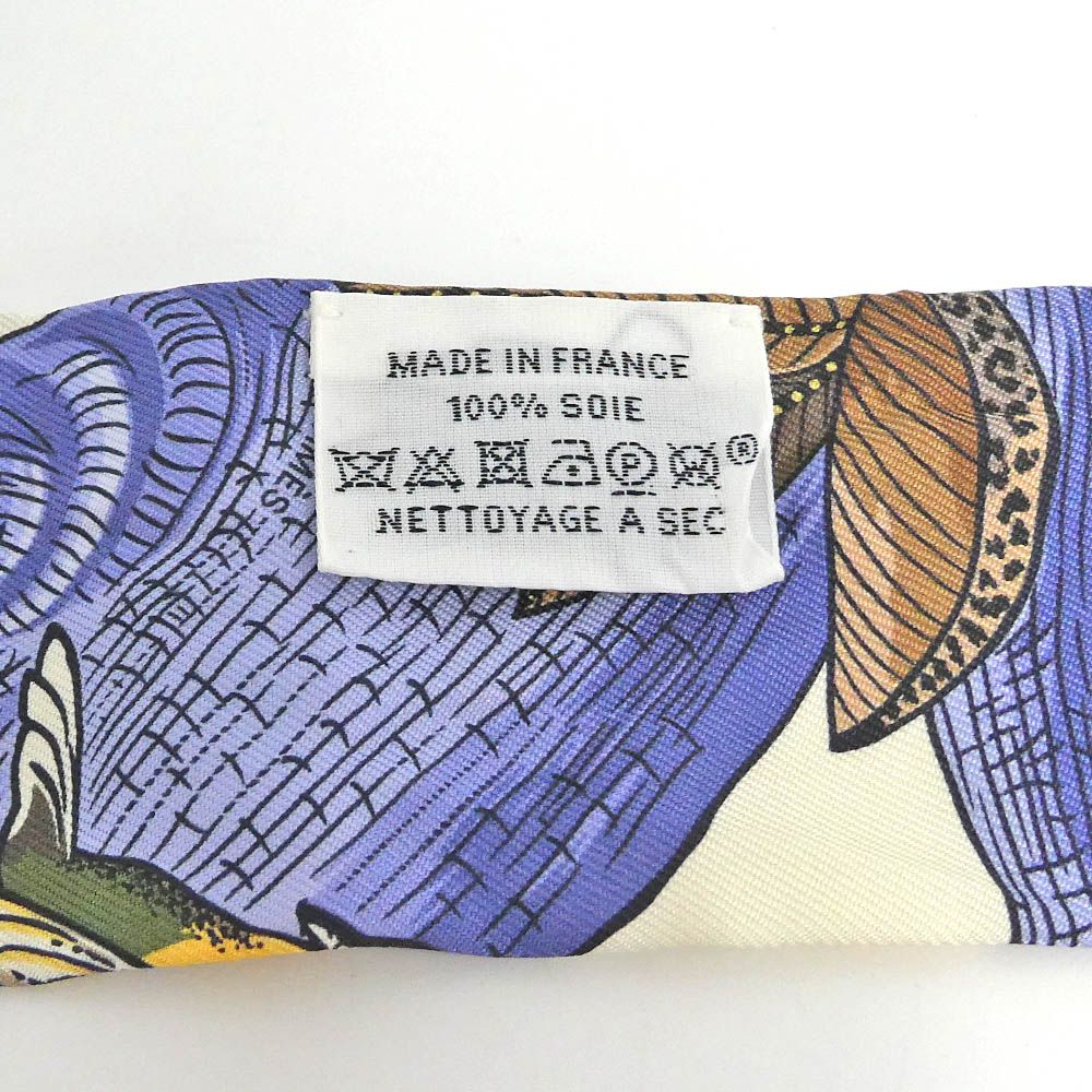 Hermes Twilly Tree Of Song Cream Bird Pattern — view 7