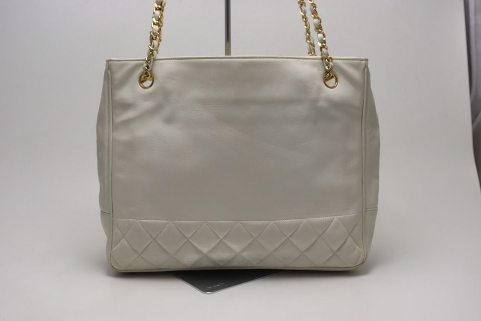 Chanel Quilted GD Leather Chain Tote Bag — view 2