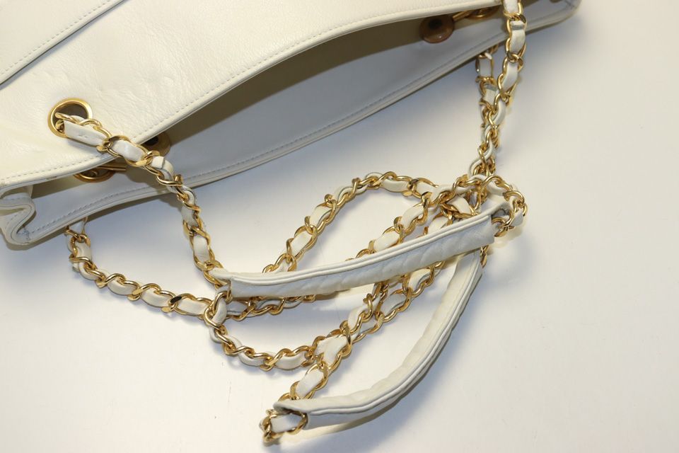 Chanel Quilted GD Leather Chain Tote Bag — view 6
