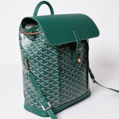Goyard Alpine MM Backpack Canvas Green Silver — view 3
