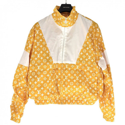 Louis Vuitton Monogram Technical Track Top Jacket 50 Yellow White Nylon Spring