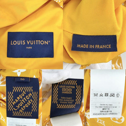 Louis Vuitton Monogram Technical Track Top Jacket 50 Yellow White Nylon Spring — view 4
