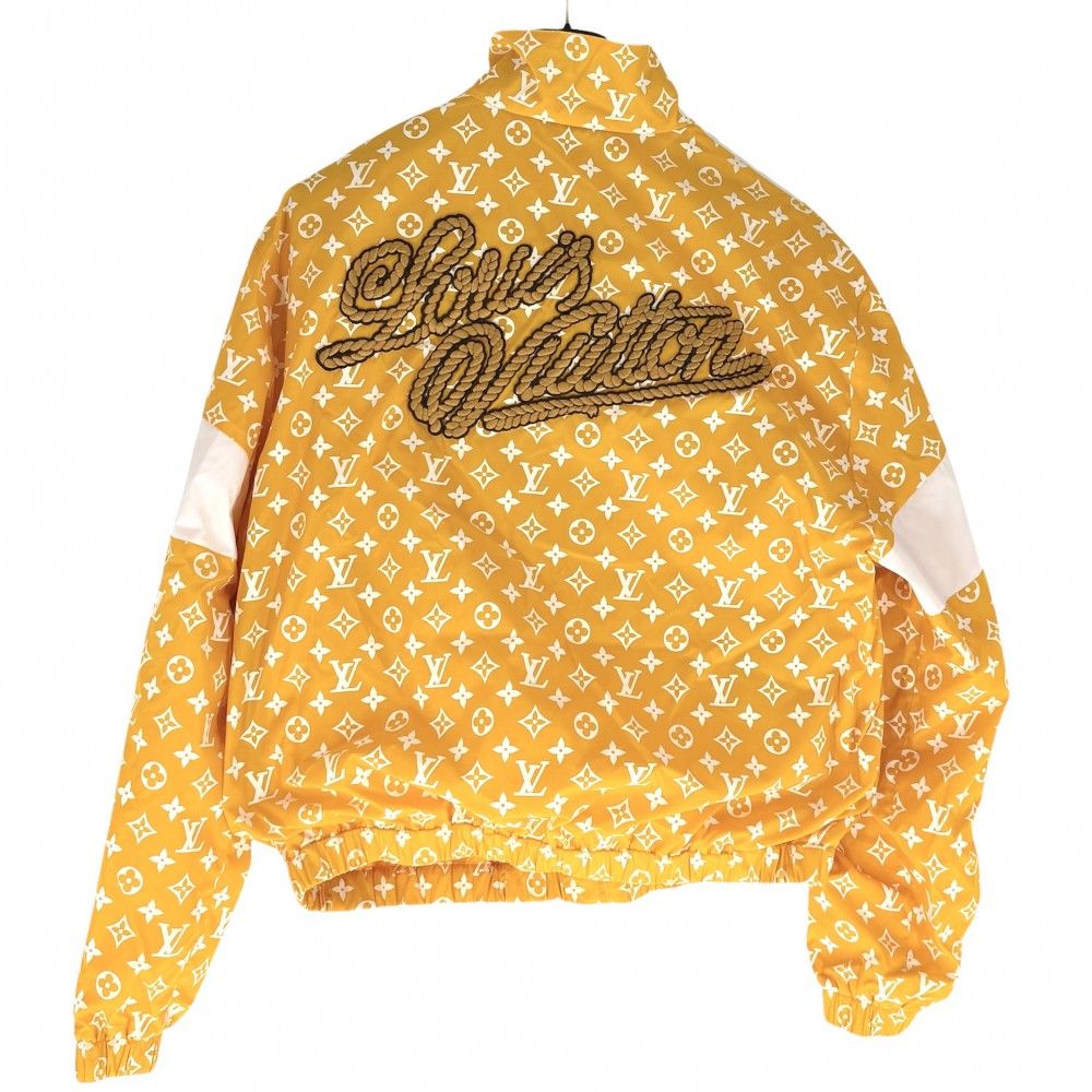 Louis Vuitton Monogram Technical Track Top Jacket 50 Yellow White Nylon Spring — view 2
