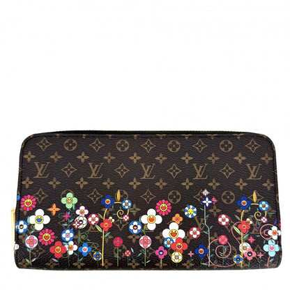 Louis Vuitton Wallet Monogram LV Takashi Murakami Zippy Zip Around Brown