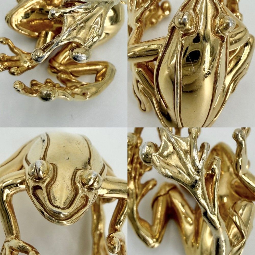 Bottega Veneta Ring Lana Frog 925 Sterling Silver Gold — view 4