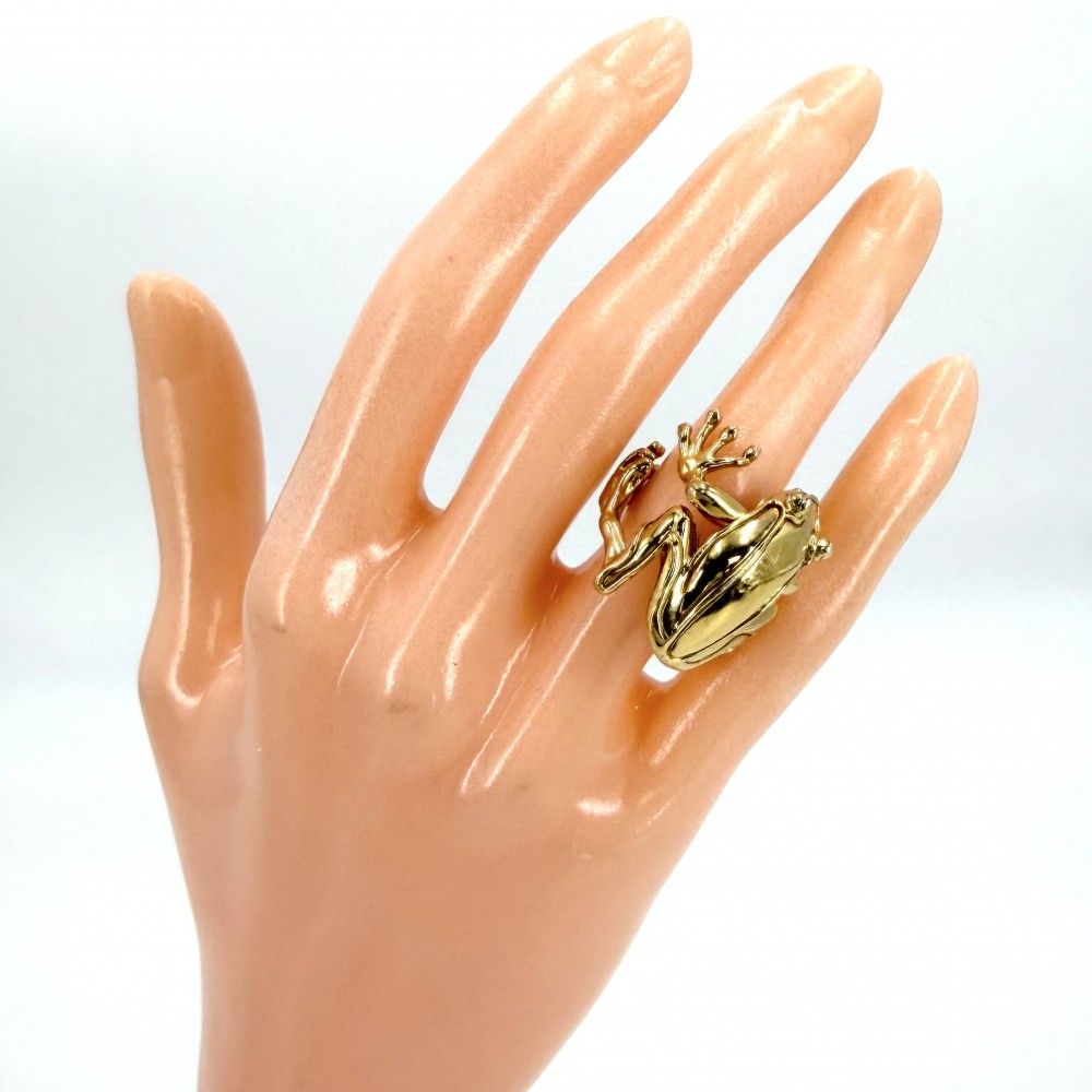 Bottega Veneta Ring Lana Frog 925 Sterling Silver Gold — view 2