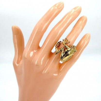 Bottega Veneta Ring Lana Frog 925 Sterling Silver Gold — view 2