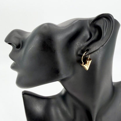 Louis Vuitton Earrings Essential Hoop Small Simple Gold — view 2