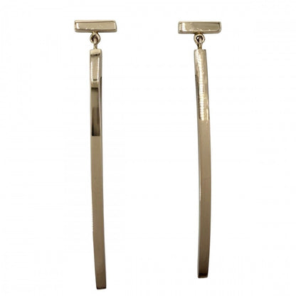 Tiffany & Co Earrings T Wire Bar 18K Pink Gold
