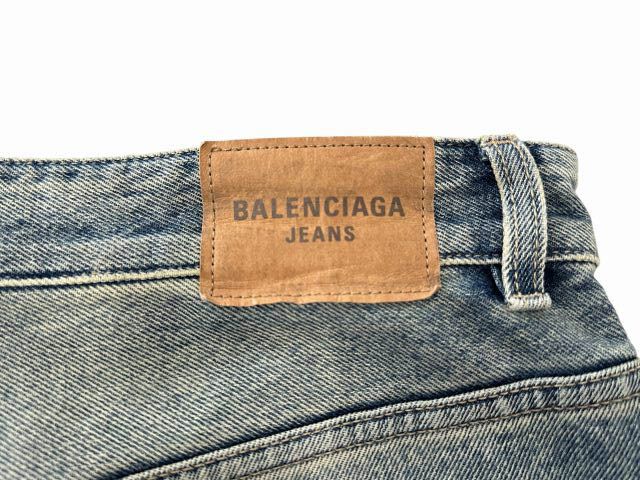 Balenciaga Low Crotch Jeans Denim Pants M Indigo Blue — view 8