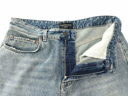 Balenciaga Low Crotch Jeans Denim Pants M Indigo Blue — view 4