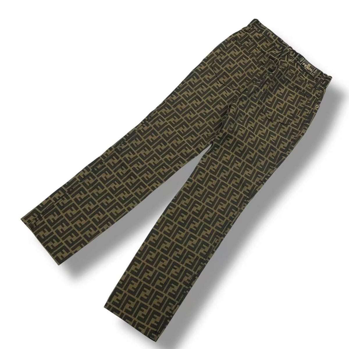 Fendi Pants Zucca Pattern FF Log All Brown 41 — view 3