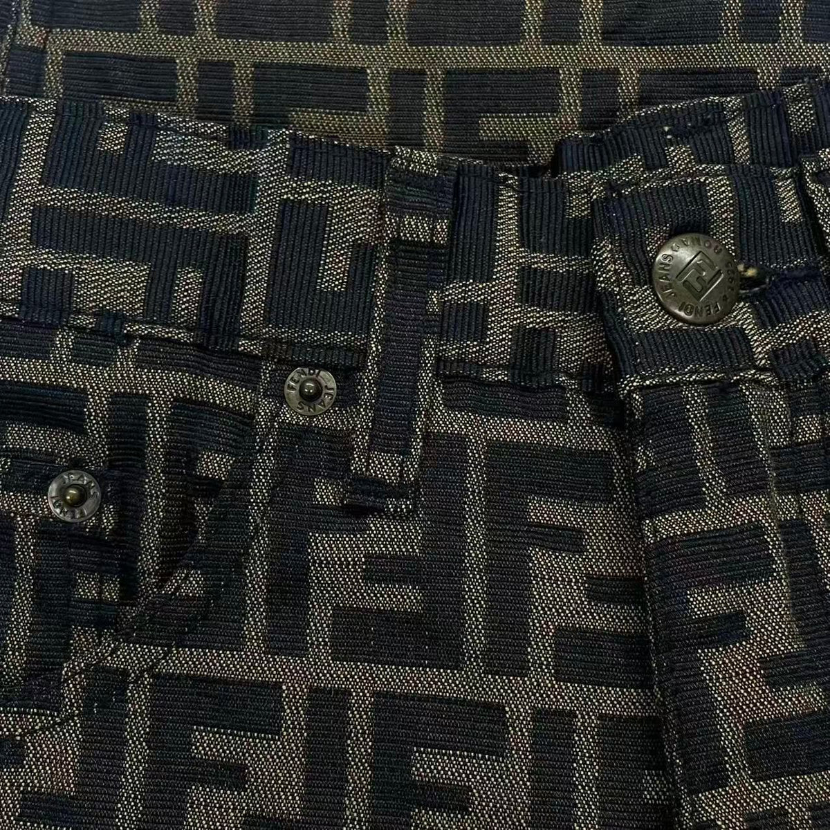 Fendi Pants Zucca Pattern FF Log All Brown 41 — view 4