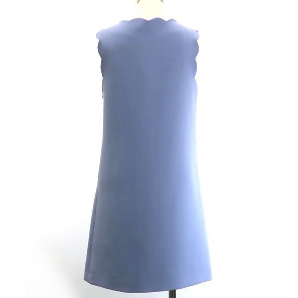 Miu Miu Dress Ribbon Blue Triacetate Polyester 36 — view 3