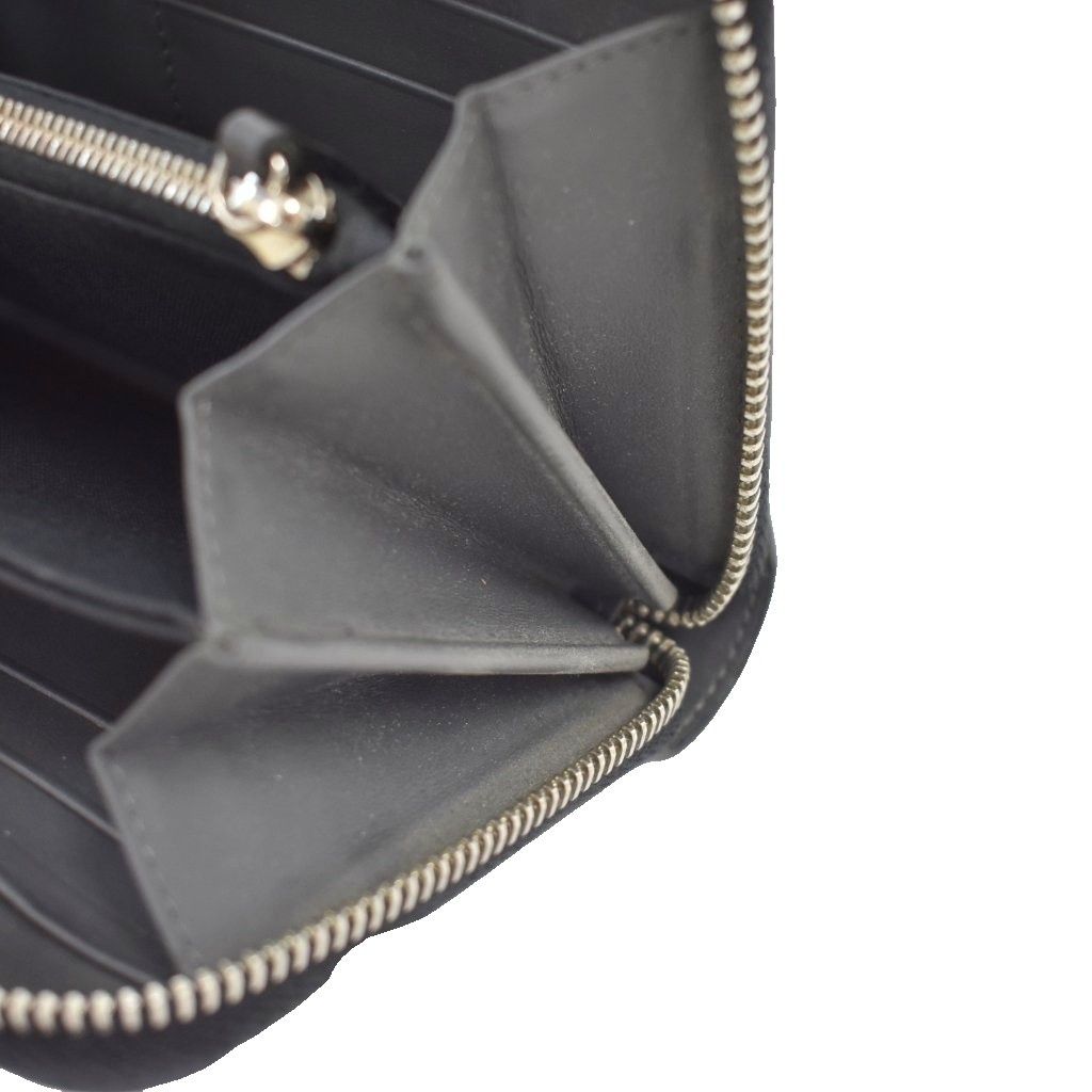 Fendi Bug's Eye Round Zip Wallet Gray — view 7