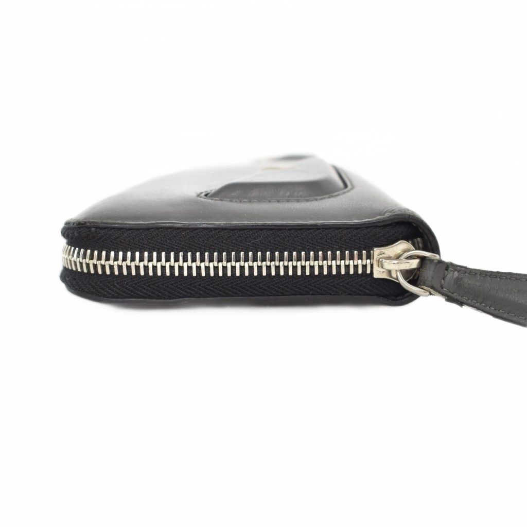 Fendi Bug's Eye Round Zip Wallet Gray — view 3