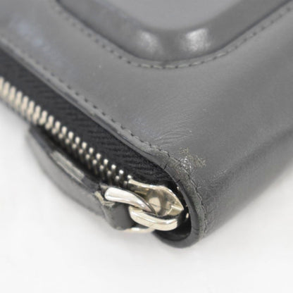 Fendi Bug's Eye Round Zip Wallet Gray — view 8