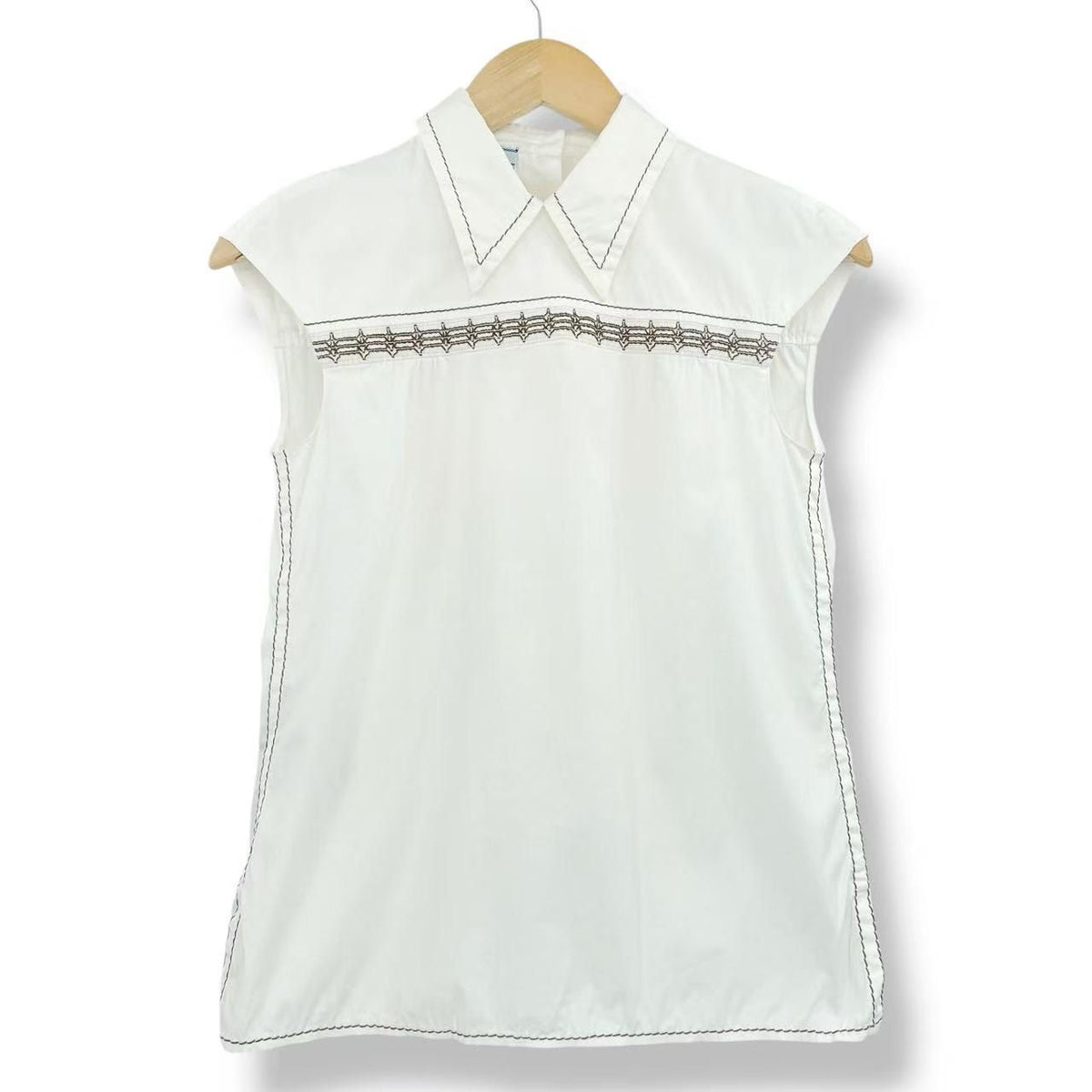 Prada Vest All Over Print 38 White — view 2