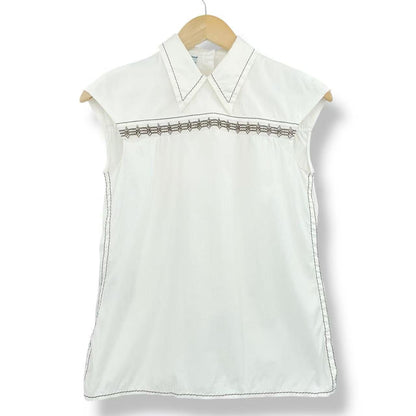 Prada Vest All Over Print 38 White — view 2