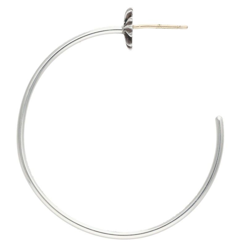 Chrome Hearts Hoop CH Pls CH Plus Silver Earrings — view 5