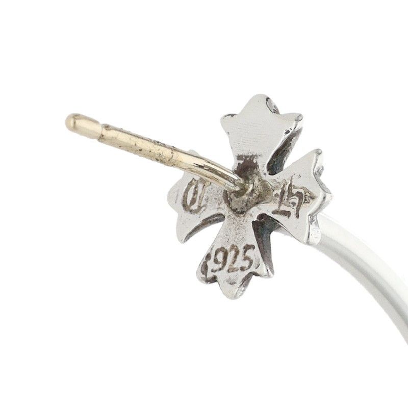 Chrome Hearts Hoop CH Pls CH Plus Silver Earrings — view 3