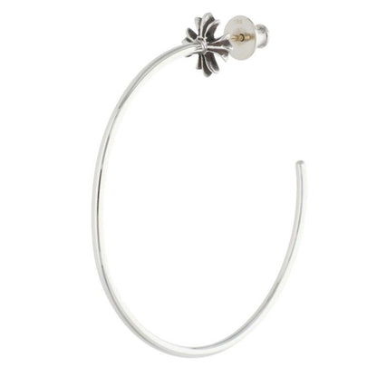 Chrome Hearts Hoop CH Pls CH Plus Silver Earrings