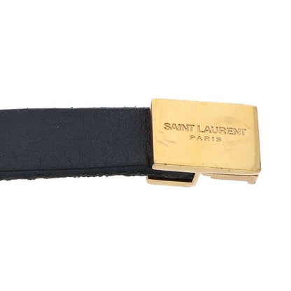 Saint Laurent Paris Monogram Lambskin Bracelet — view 4