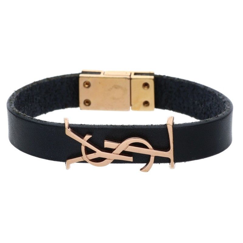 Saint Laurent Paris Monogram Lambskin Bracelet