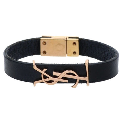 Saint Laurent Paris Monogram Lambskin Bracelet