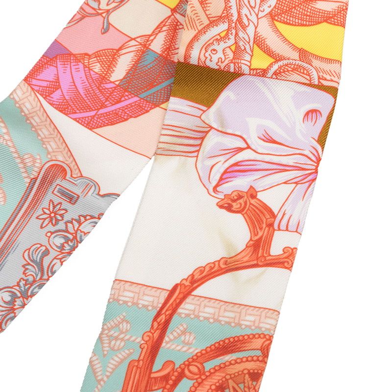 Hermes Twilly Cavalleria D'etriers Scarf Multicolor Silk — view 2