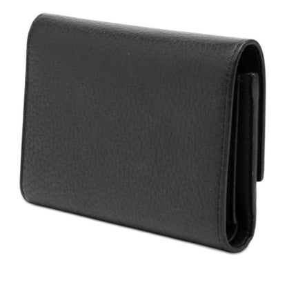 Louis Vuitton Capucines Compact Studded Trifold Wallet Black Leather — view 2