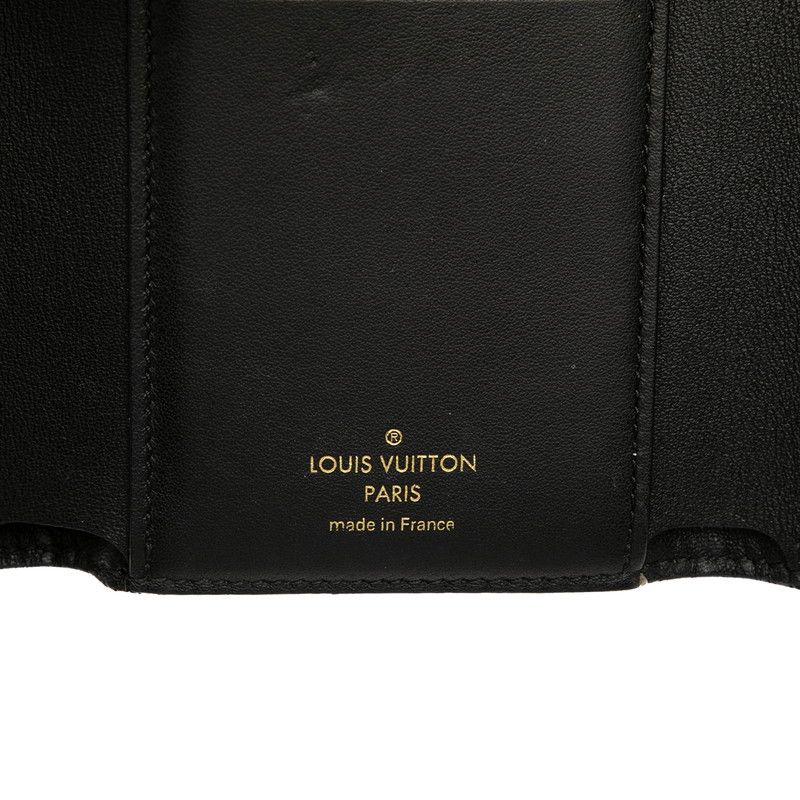 Louis Vuitton Capucines Compact Studded Trifold Wallet Black Leather — view 6