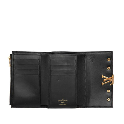 Louis Vuitton Capucines Compact Studded Trifold Wallet Black Leather — view 4