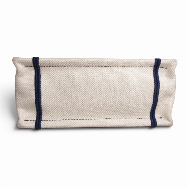 Dior Vertical Book Tote Bag Canvas White Navy — view 4