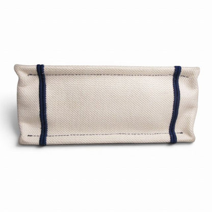 Dior Vertical Book Tote Bag Canvas White Navy — view 4