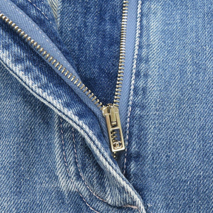 Chanel Denim Skirt CC Logo 36 Cotton Blue — view 7