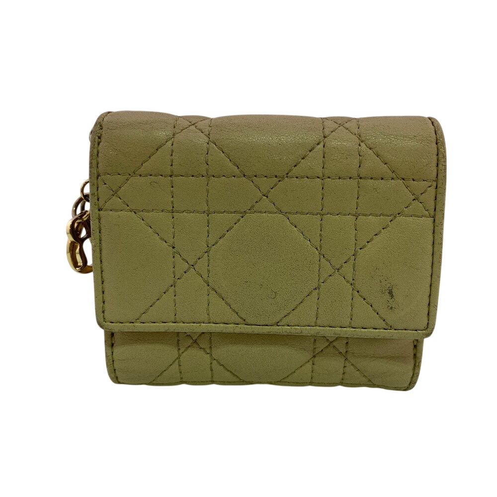 Dior Compact Wallet Lady Dior Cannage Trifold Handbag