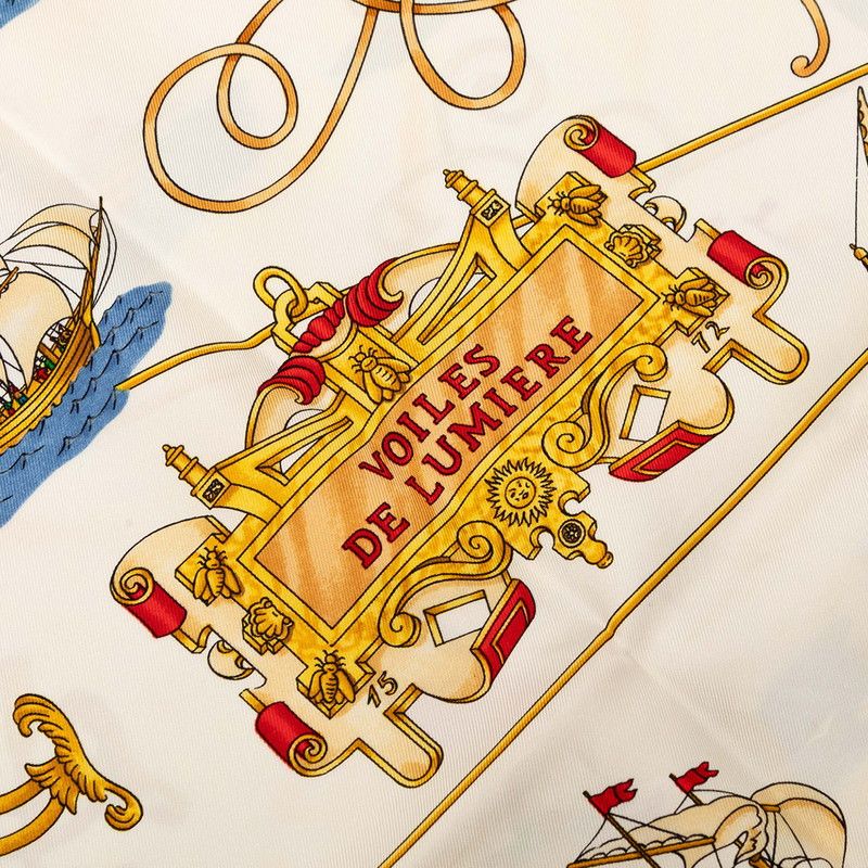 Hermes Carre 90 Voiles de Lumiere Scarf Oversized Navy Multicolor Silk — view 3